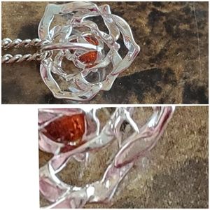 Jewelry - Genuine Baltic Amber Rose Pendant/Necklace Jewelry - Genuine Baltic Amber Rose Pendant/Necklace